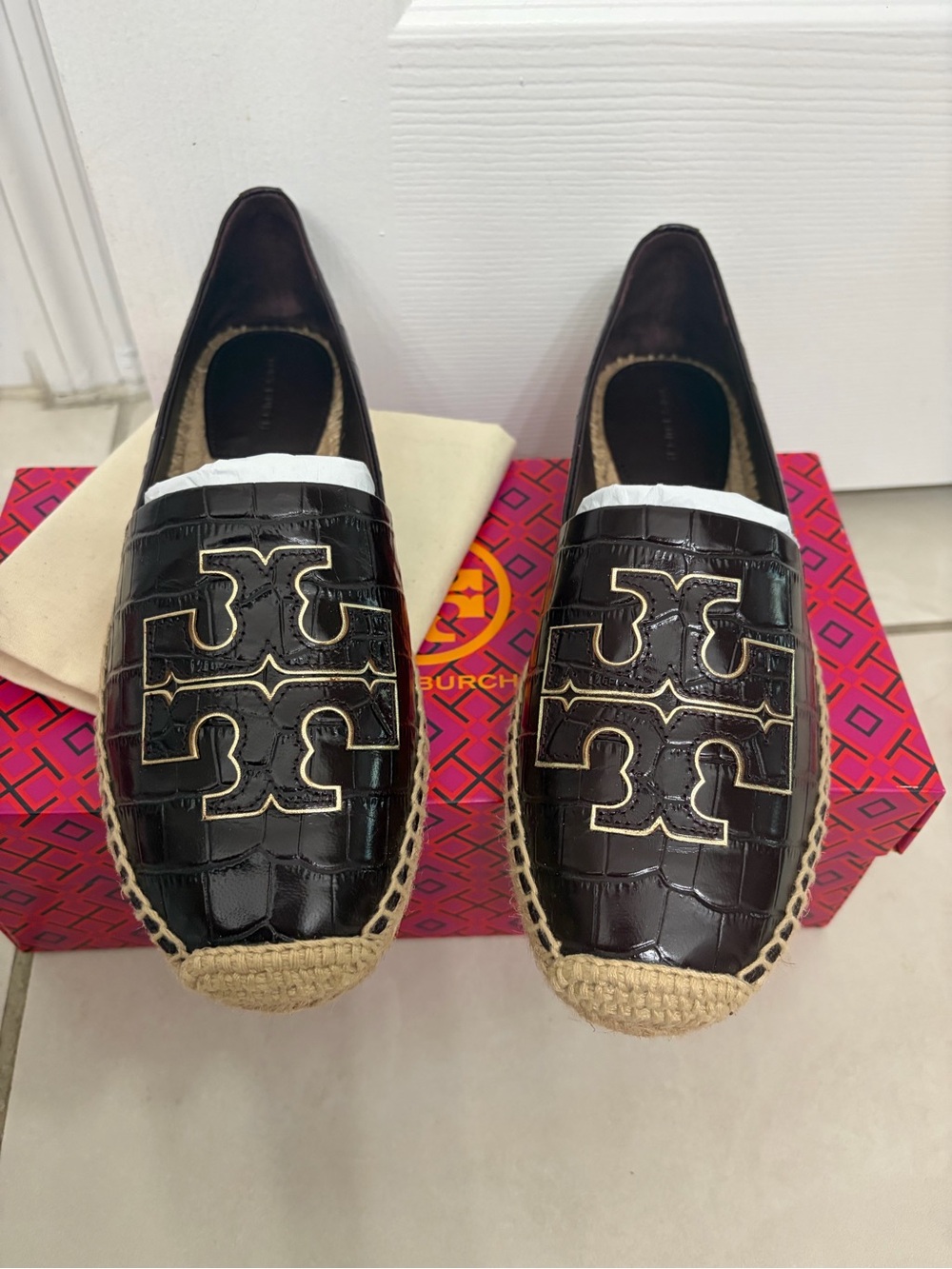 Tory Burch Women's Plum/Gold Inés Espadrille